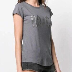 Zadig & Voltaire ROCK Tee Shirt in Grey, size Medium (fits like size small)